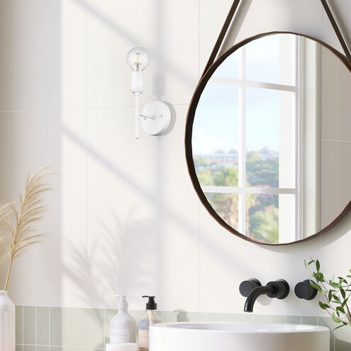 Axel 1 Light 4.75 inch Matte White Wall Sconce Wall Light in No Shade